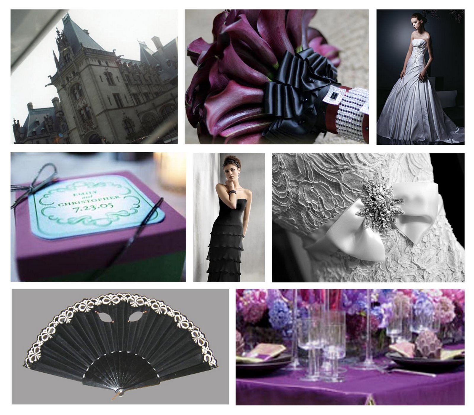 Black and Plum inspiration board