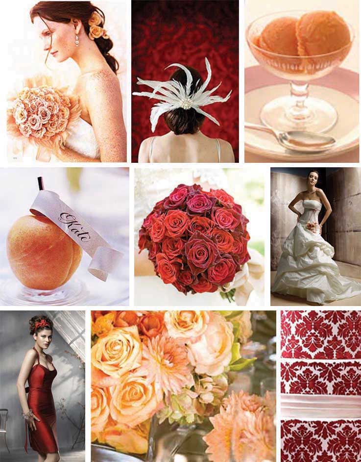 Peach & Red Inspiration Board