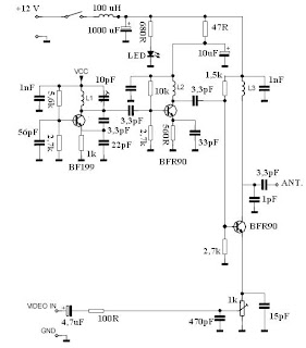 New Electronic Desing 2011: Simple UHF Video Transmitter circuit and