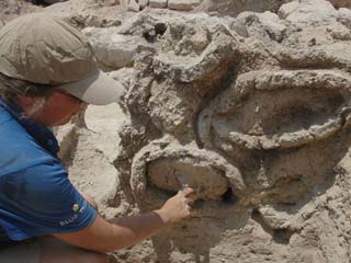 archaeologist digging