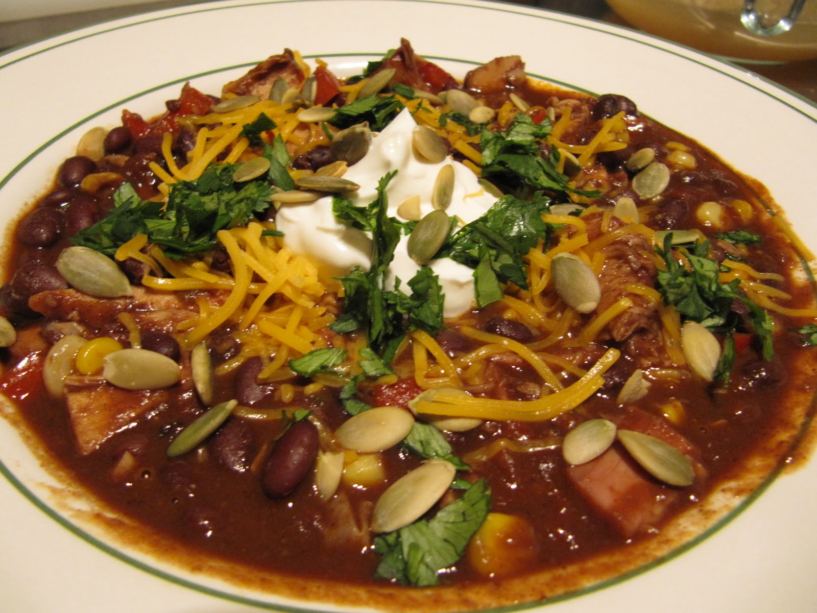 Mama Ozzy's Table Chicken Mole Chili with Black Beans
