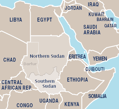 Where is Sudan located?