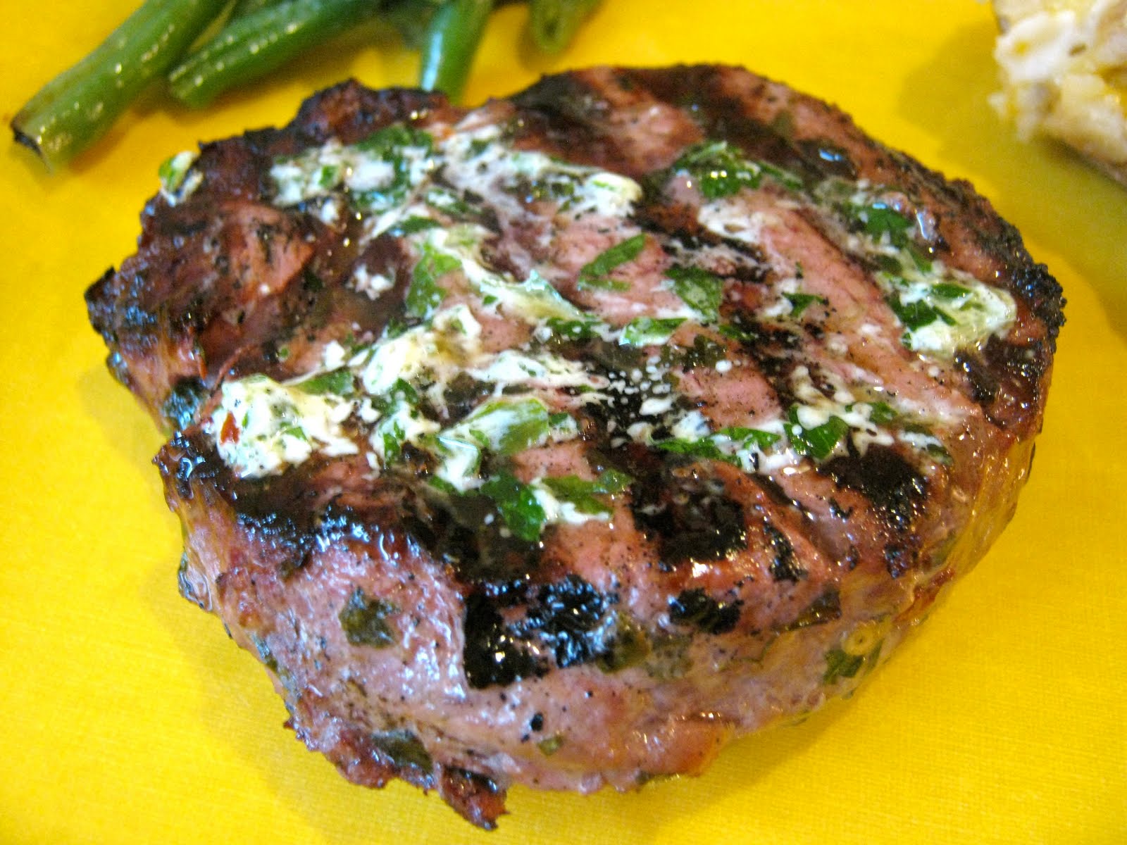 goat cheese and herb marinated steak greens & chocolate