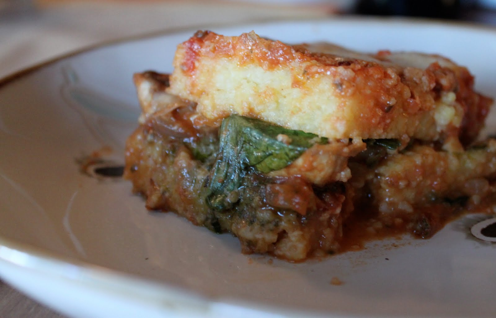 vegetable polenta lasagna greens & chocolate