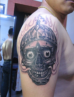 skull tattoo on the arm