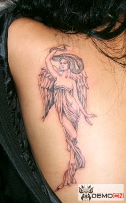 dancing angel tattoo design