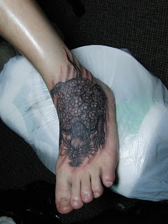 Black Tortoise tattoo design on the foot