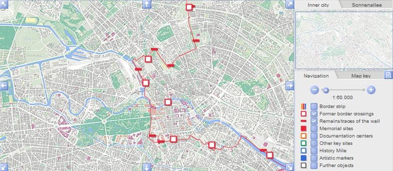 Berlin mit Berlin: 2 Berlin Wall Digital Maps