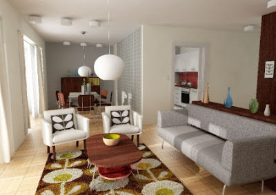 Retro furniture livingroom