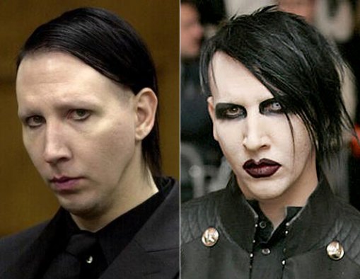 marilyn manson with no makeup. Celebrities With No Makeup.