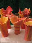 Wet Felted Vases