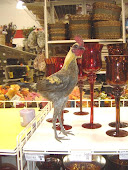 Posing with glassware at Michaels