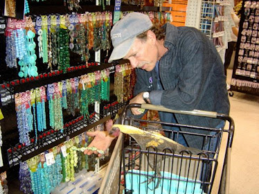 Helping Randy pick out beads at Michaels