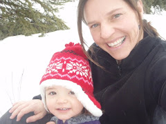 Jo & mama celebrating the 1st day of spring.. sled riding!