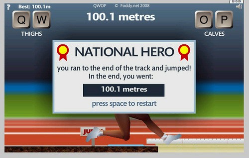 Goal of play QWOP game is to