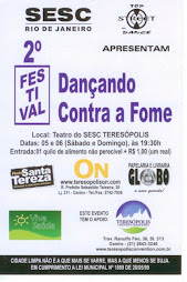 FESTIVAL DANÇANDO CONTRA A FOME NO TEATRO DO SESC TERESOPOLIS . DIAS 05 E 06 DE ABRIL