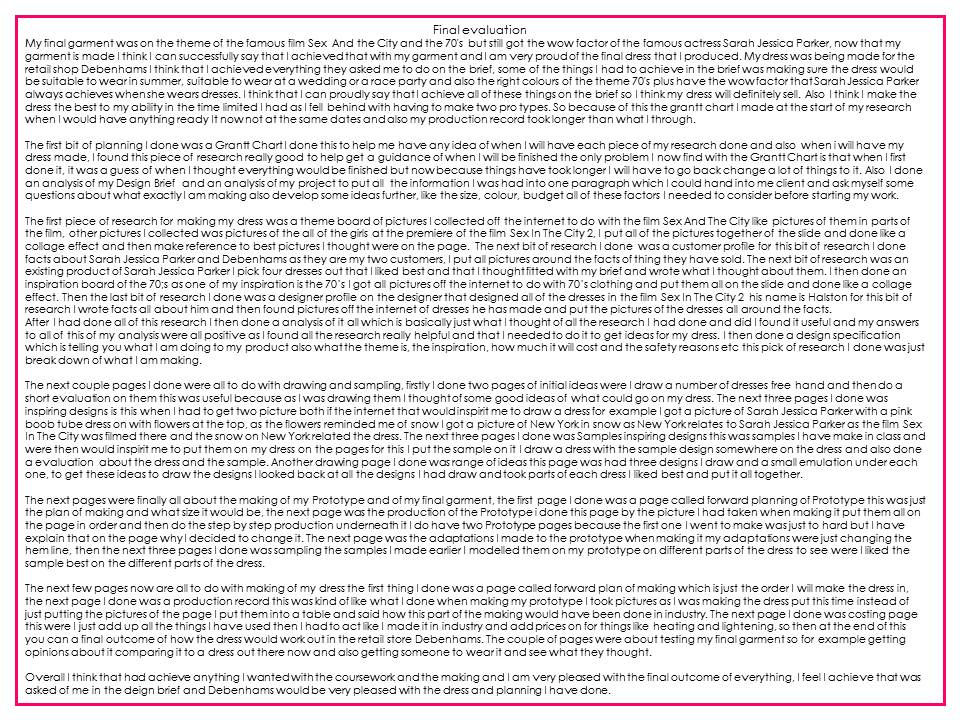 How to write an evaluation in textiles 05 picture