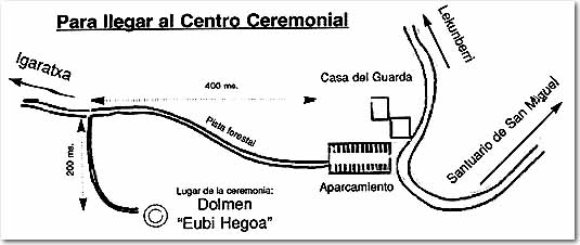 Mapa de acceso a Eubi Hegoa