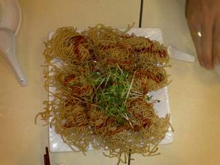 Picture of Fish wrapped in noodles (sans fish); 'the Finn' did not, at first, believe that there was no fish (NOTE, as per verbal agreement, it is hereby noted that this photo was taken with a Nokia telephone. Any resulting geo-political chaos (see Update No. 4) is assumed as the responsibility of Nokia Picture of Fish wrapped in noodles (sans fish); 'the Finn' did not, at first, believe that there was no fish (NOTE, as per verbal agreement, it is hereby noted that this photo was taken with a Nokia telephone.