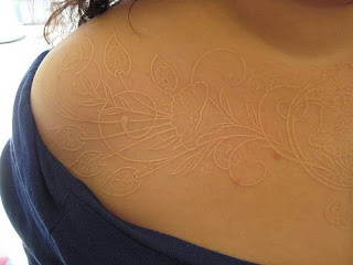 Nice Quality White Ink Tattoo