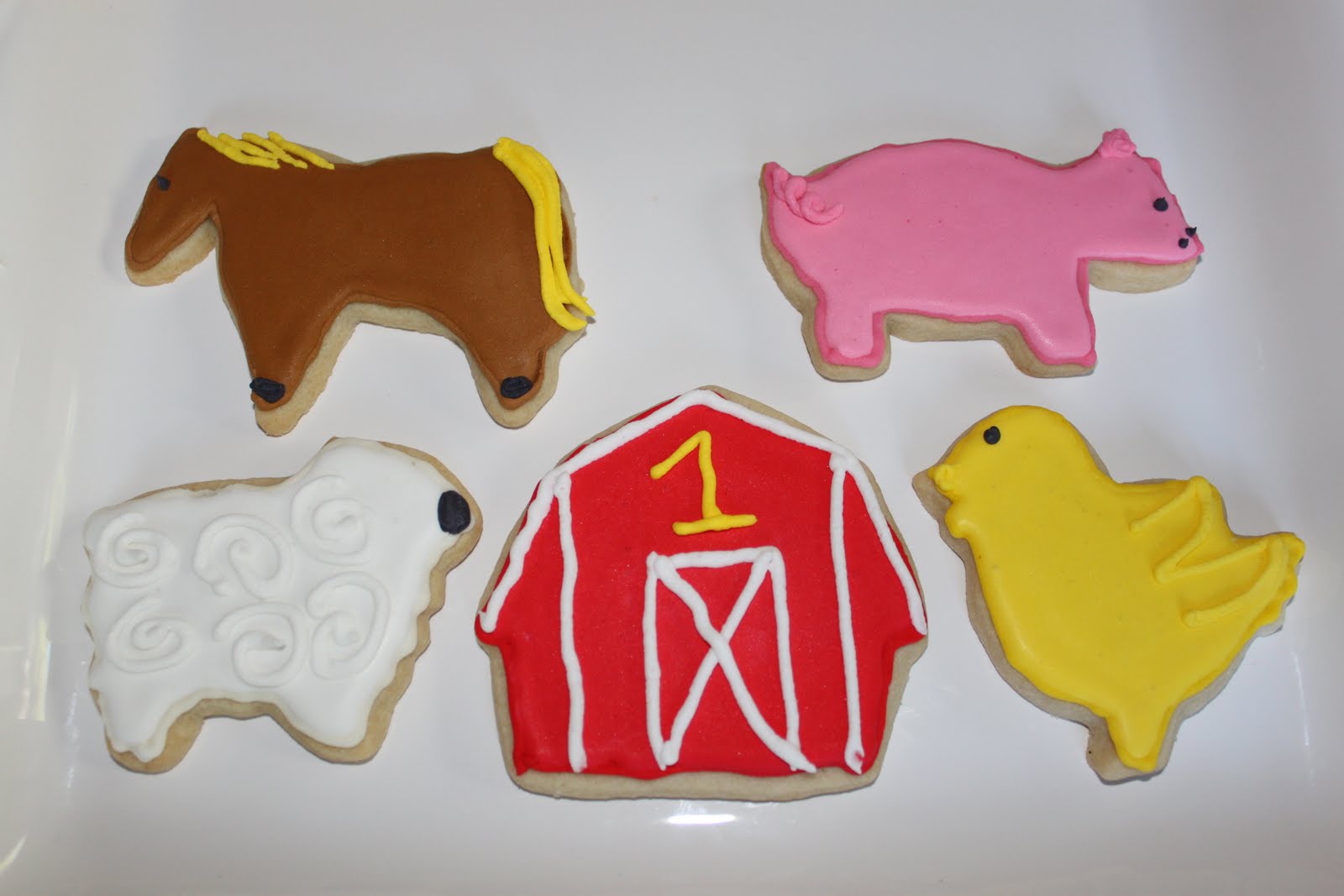 Crave. Indulge. Satisfy. Farm Animal Sugar Cookies 1st Birthday!