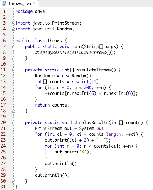Java craps simulator