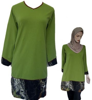 AQ238 GREEN FLORAL (XS-XL) - MUSLIMAH T SHIRT