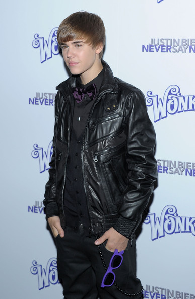 purple justin bieber jacket. Label Whores: Justin Bieber in