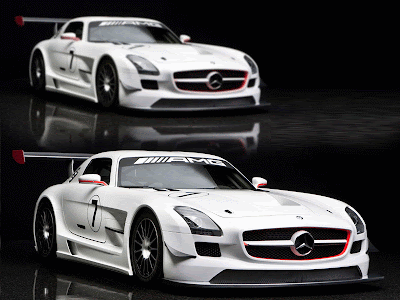 The body of the 2011 SLS AMG GT3 is the 