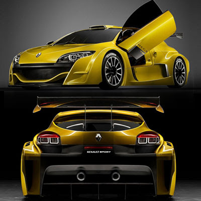 Apart from that the Megane Trophy also features butterfly doors reminiscent