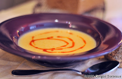 Creamy Autumn Vegetable Soup with Smoked Paprika Oil Creamy Autumn Vegetable Soup with Smoked Paprika Oil