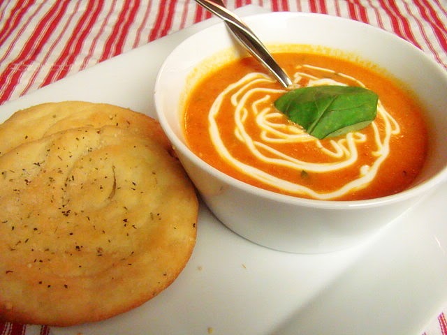 Krista S Kitchen Creamy Roasted Tomato And Garlic Soup With Mini Focaccias