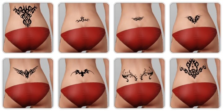 Female back Tattoos by Andrei. Download at The Sims Key. Labels: Tattoos