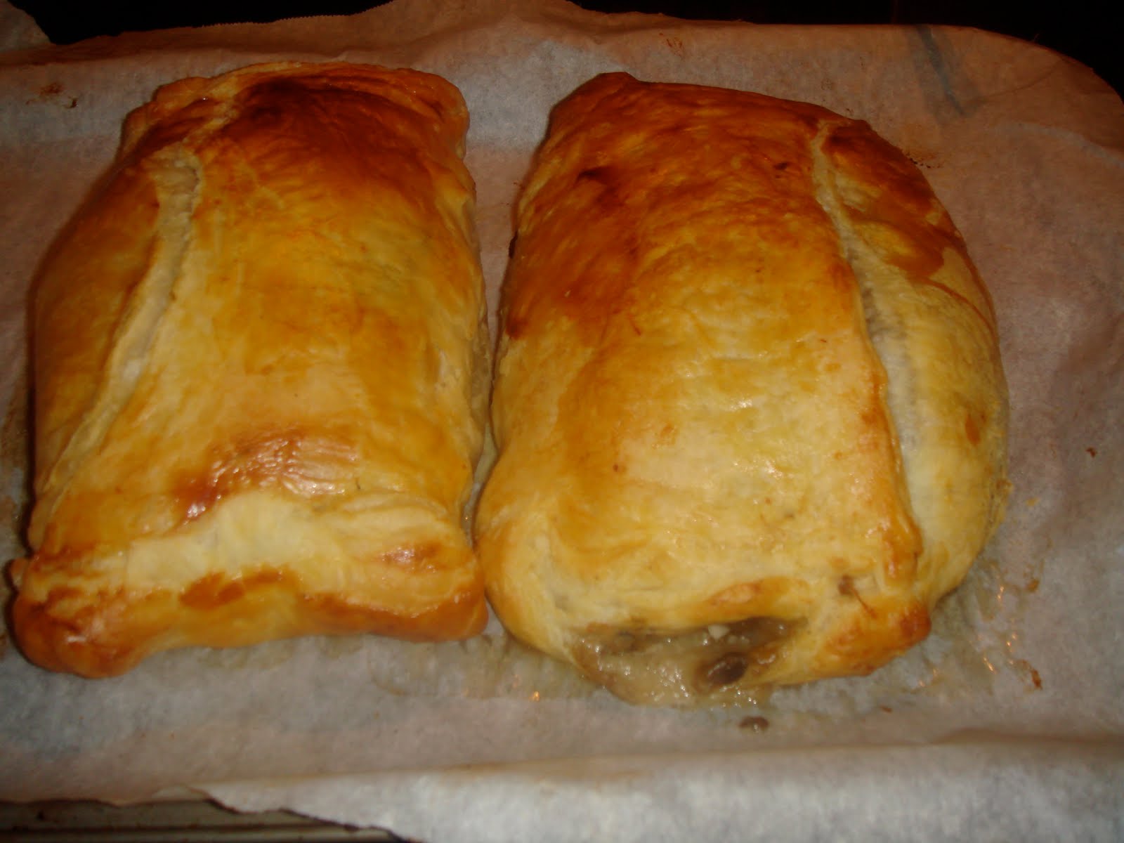 Chow and Chatter Salmon, Mushroom and Spinach En Croute
