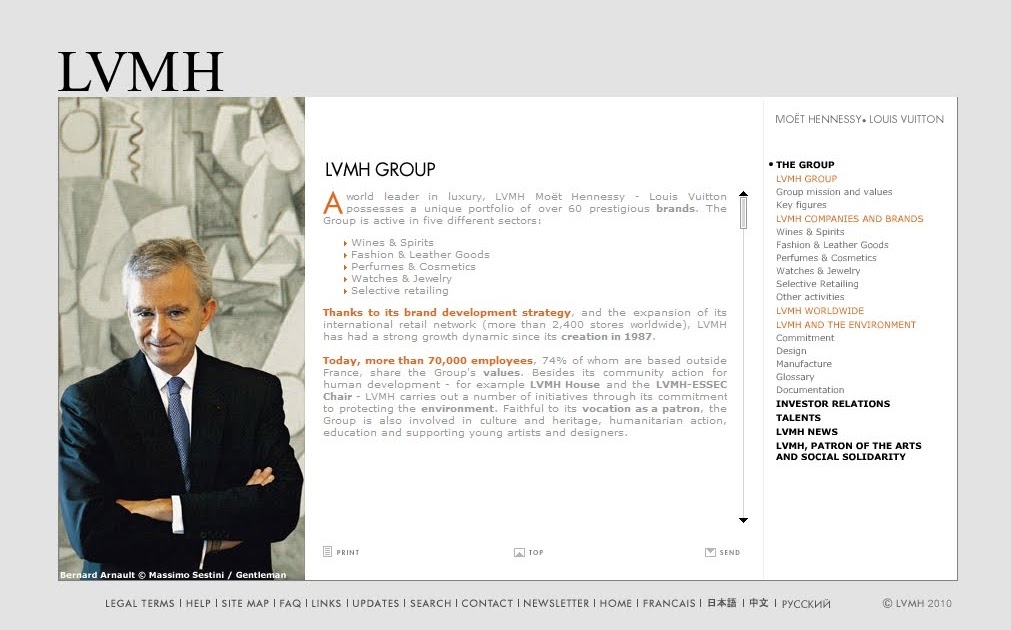 Corporate Storytelling & Business Anniversary Tips: About Us: LVMH