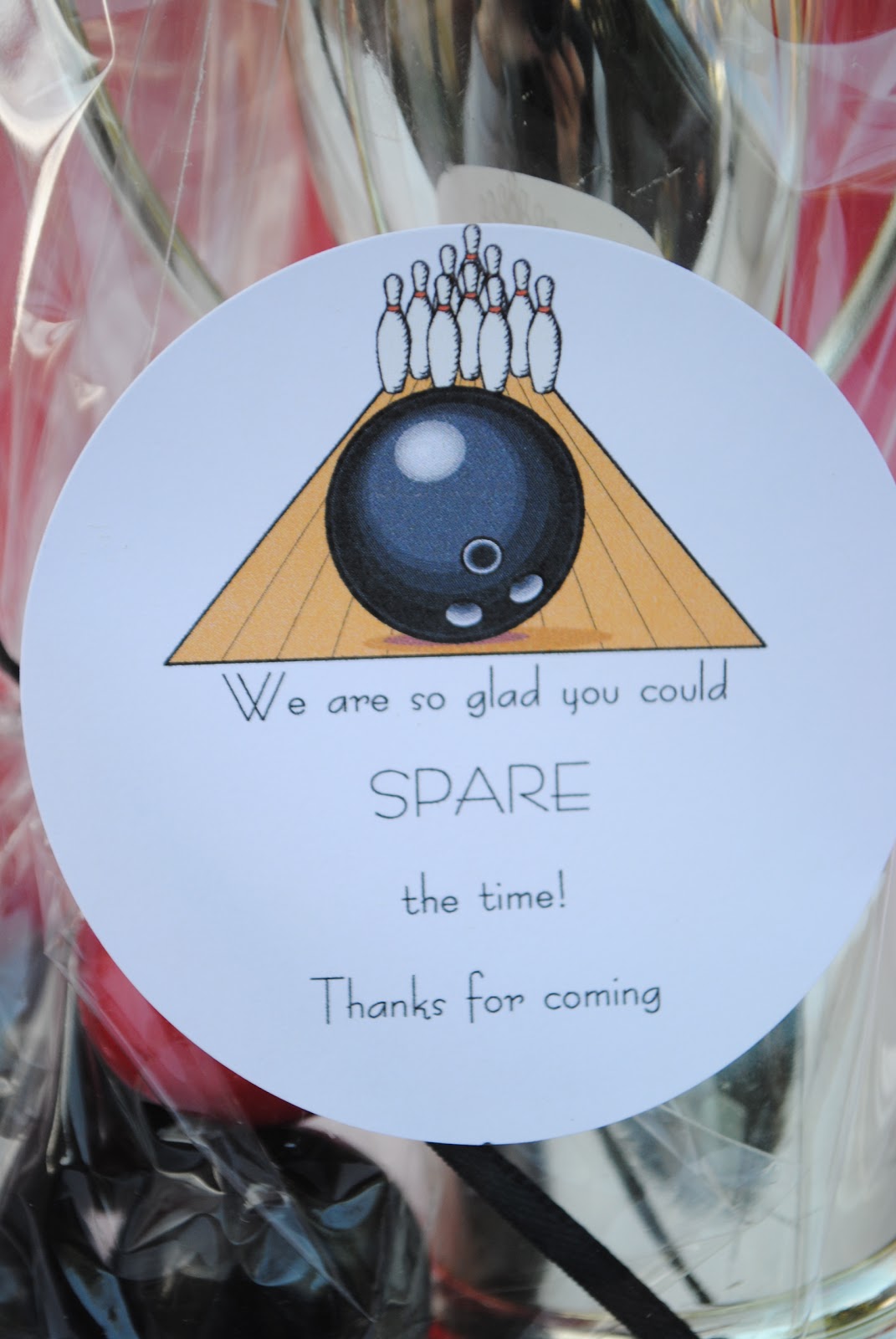 Jac o' lyn Murphy Striking up Bowling Party Favors