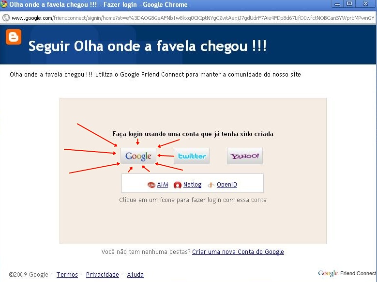 Yahoo Orkut Criar Conta