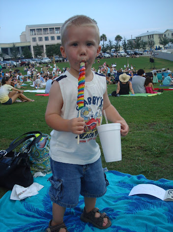 Sucker and an icey.. Brady is in heaven!