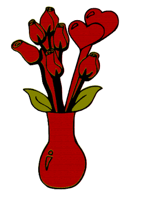 images of roses and hearts. Vase with Roses and Hearts - 1