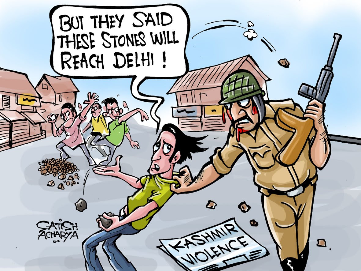 World of an Indian cartoonist!: Somebody save the misguided youth of Kashmir !