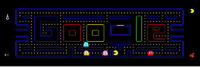 Pacman Doodle - google doodle games watch video 
