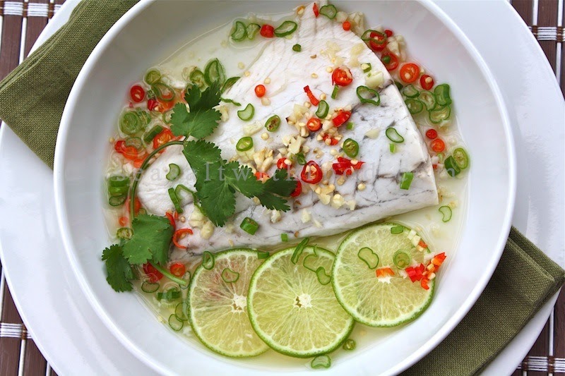 Steamed Fish With Garlic, Lime, and Chilies