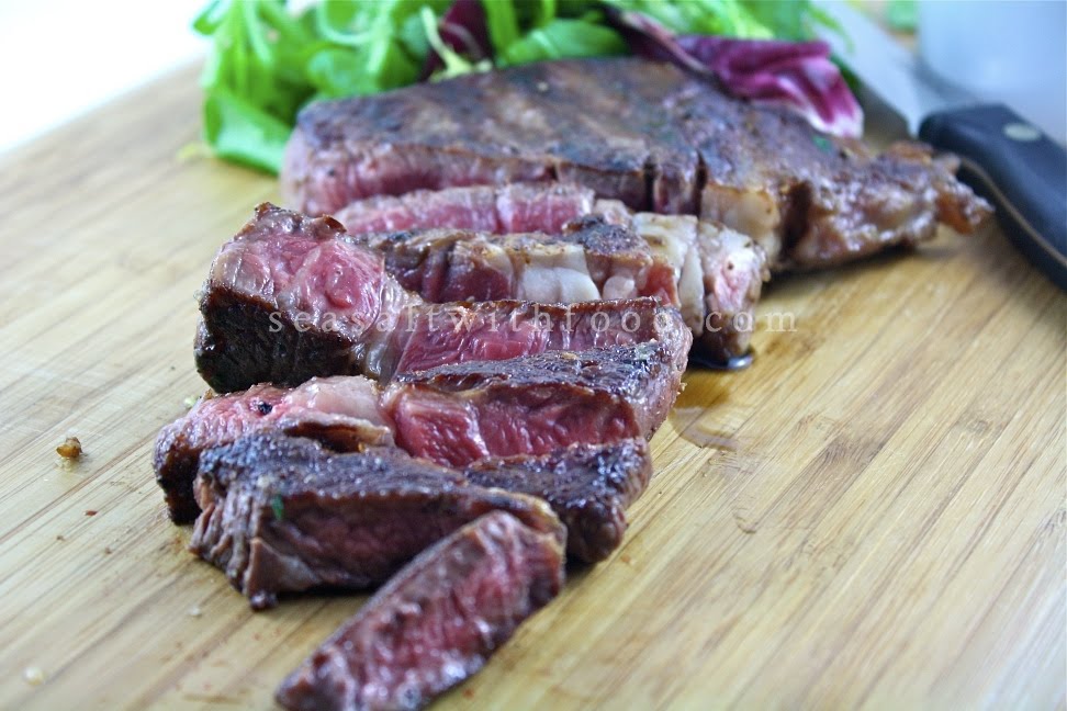 RibEye Steak With Black Peppercorn Sauce