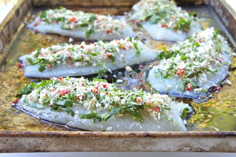 Coriander And LimeCrusted Tilapia Fish With Mango Salsa