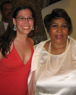 Nicole B. Brewer and Aretha Franklin at the Ross School Starlight Ball