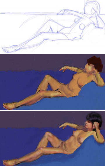 Photoshop, Digital painting demo, 2008