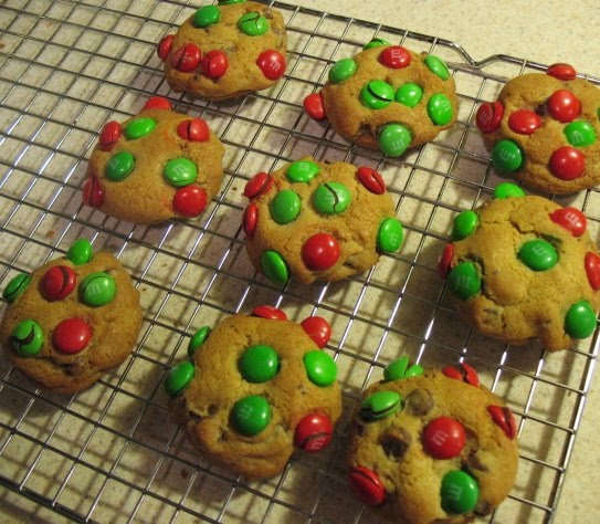 Cookies with m&amp;ms special xmas edition! Got to try this one at home