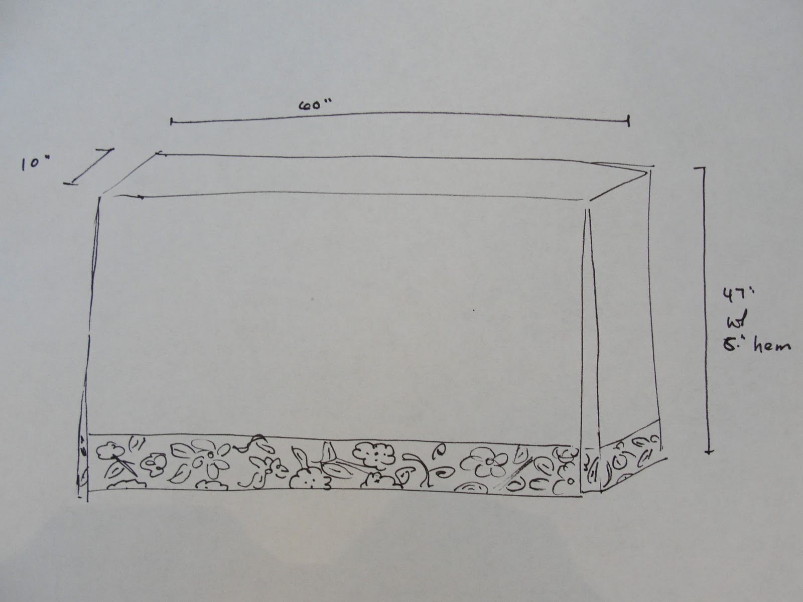 one half world How to sew a table skirt