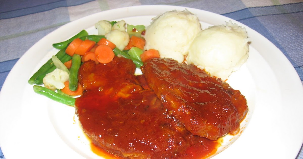 Simplement entre nous Côtelettes de porc sauce rouge