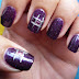 Nailart  semplice: purple glitter e incroci argento by Ale